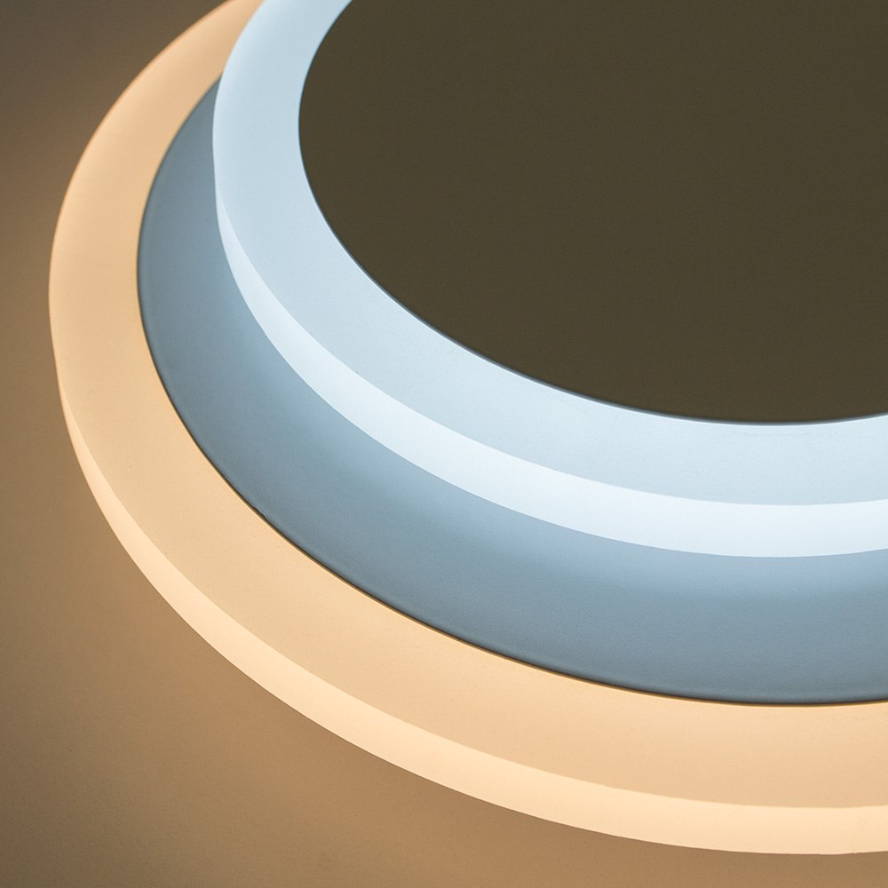 Світильник світлодіодний настінний, бра LUMINARIA GEOMETRIA ROUND 12W R185 WHITE 220V IP20 - Зображення 6