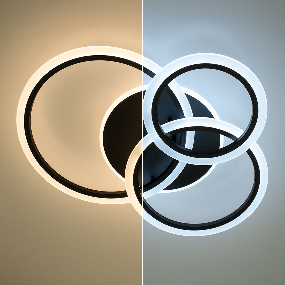 Світильник світлодіодний стельовий LUMINARIA SONNE 90W 4R APP BLACK - Зображення 4