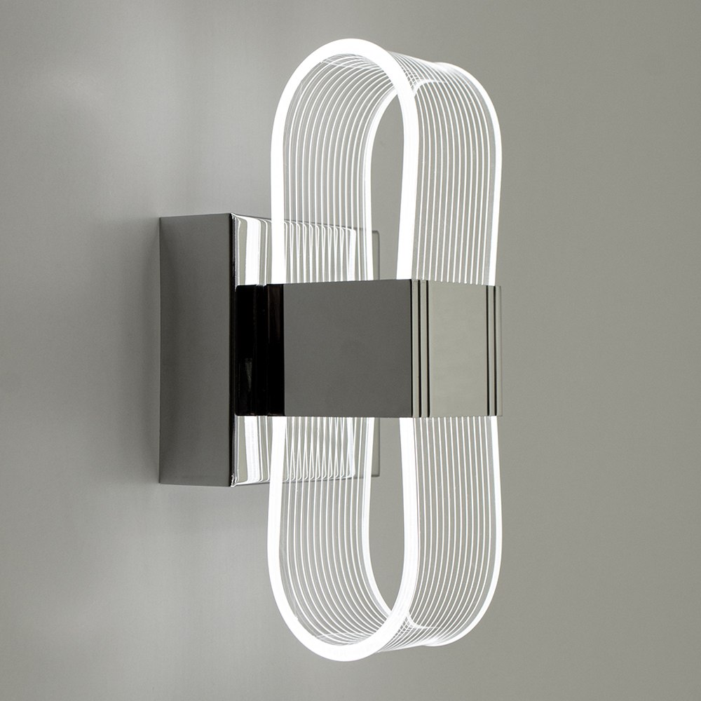 Світильник світлодіодний настінний, бра LUMINARIA LUMIERA SQUARE 12W S ON/OFF CHROME/CLEAR 220V IP20 - Зображення 5