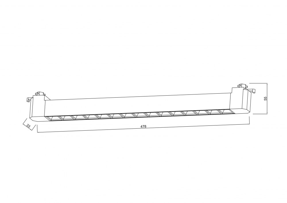 Світильник LED трековий LUMINARIA LLT 30W BLACK 4200K 478x33x55 220V IP20 - Зображення 9