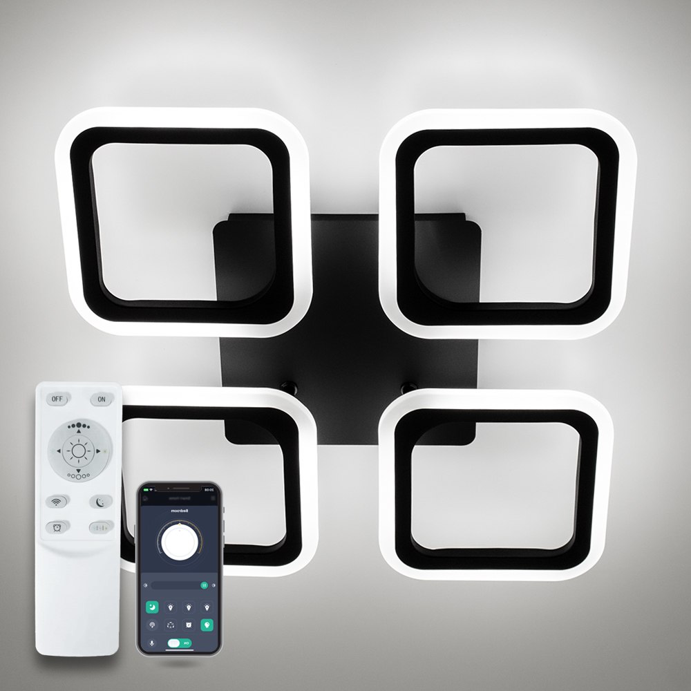 Світильник світлодіодний стельовий LUMINARIA ROOM 60W 4S APP BLACK