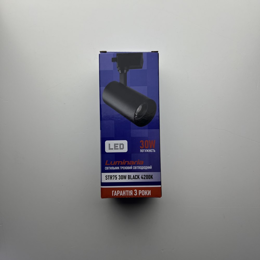 Світильник LED трековий LUMINARIA STR75 30W BLACK 4200K 75x135x160 220V IP20 - Зображення 2