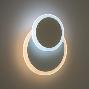 Світильник світлодіодний настінний, бра LUMINARIA GEOMETRIA ROUND 12W R185 WHITE 220V IP20