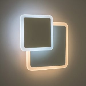 Світильник світлодіодний настінний, бра LUMINARIA GEOMETRIA SQUARE 12W S185 WHITE 220V IP20