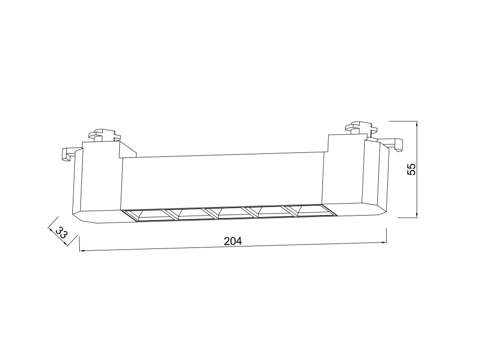 Світильник LED трековий LUMINARIA LLT 10W BLACK 4200K 204x33x55 220V IP2 - Зображення 9