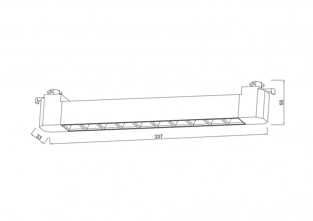 Світильник LED трековий LUMINARIA LLT 20W BLACK 4200K 337x33x55 220V IP20 - Зображення 9