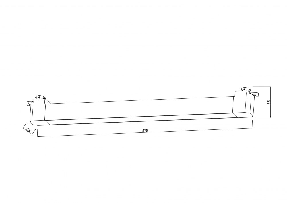 Світильник LED трековий LUMINARIA LMT 30W BLACK 4200K 487x33x55 220V IP2 - Зображення 8