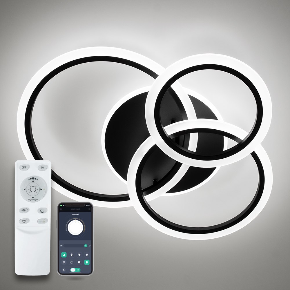 Світильник світлодіодний стельовий LUMINARIA SONNE 90W 4R APP BLACK