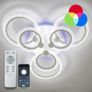 Світильник світлодіодний стельовий LUMINARIA LILY RGB 100W 7R APP WHITE/CLEAR