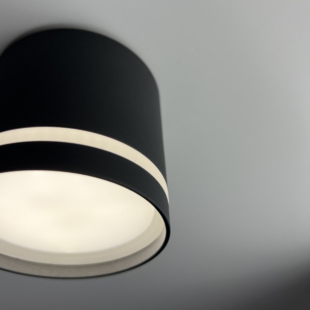 Світильник точковий накладний LUMINARIA GUSTA 1xGX53 82x70 BLACK 220V IP20 - Зображення 5