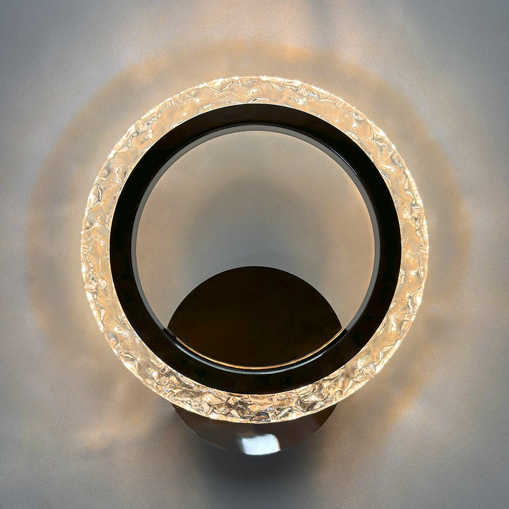 Світильник світлодіодний настінний, бра LUMINARIA EUROPA 12W R220 ON/OFF CHROME/ICE 220V IP20 - Зображення 3