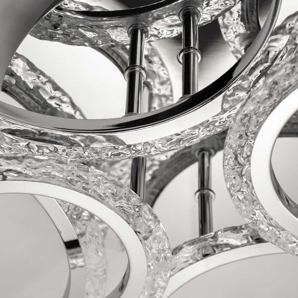 Світильник світлодіодний стельовий LUMINARIA EUROPA 132W 6R CHROME/ICE - Зображення 7