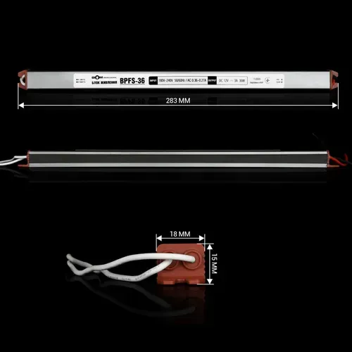 Блок живлення BIOM Professional DC12 36W BPFS-36-12 2А stick герметичний - Зображення 2