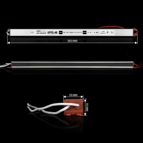 Блок живлення BIOM Professional DC12 48W BPFS-48-12 4А stick герметичний - Зображення 2