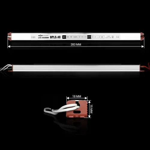 Блок живлення BIOM Professional DC12 48W BPLS-48-12 4А stick - Зображення 2