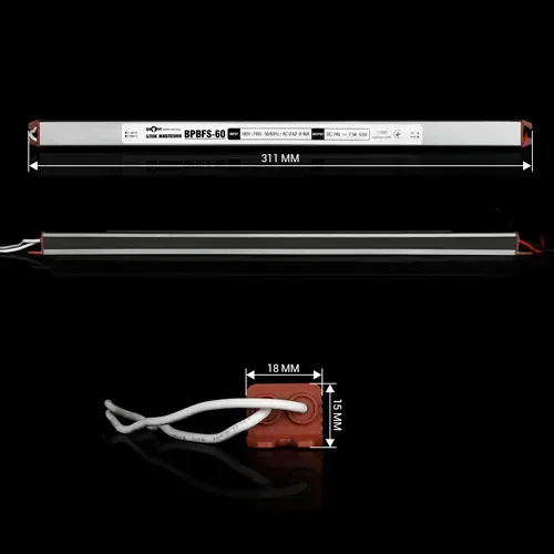 Блок живлення BIOM Professional DC24 60W BPBFS-60-24 2.5А stick герметичний - Зображення 2
