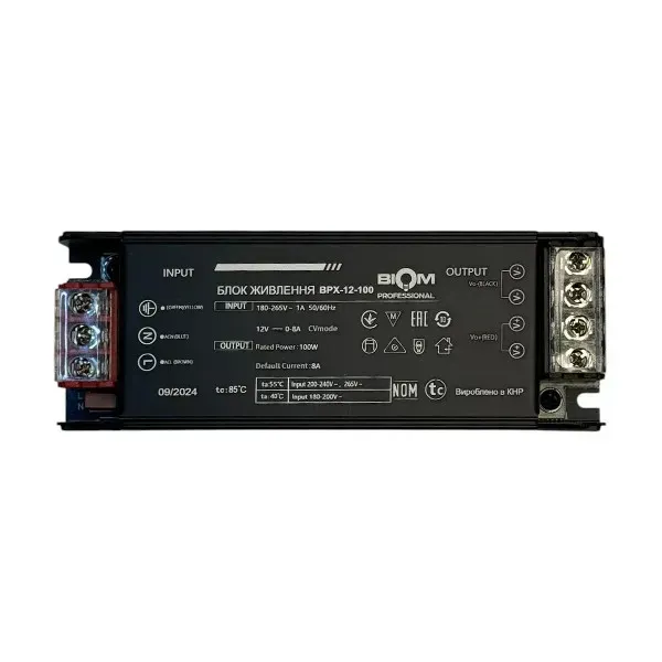 Блок живлення BIOM Professional DC12 100W BPX-12-100 8,3А - Зображення 2