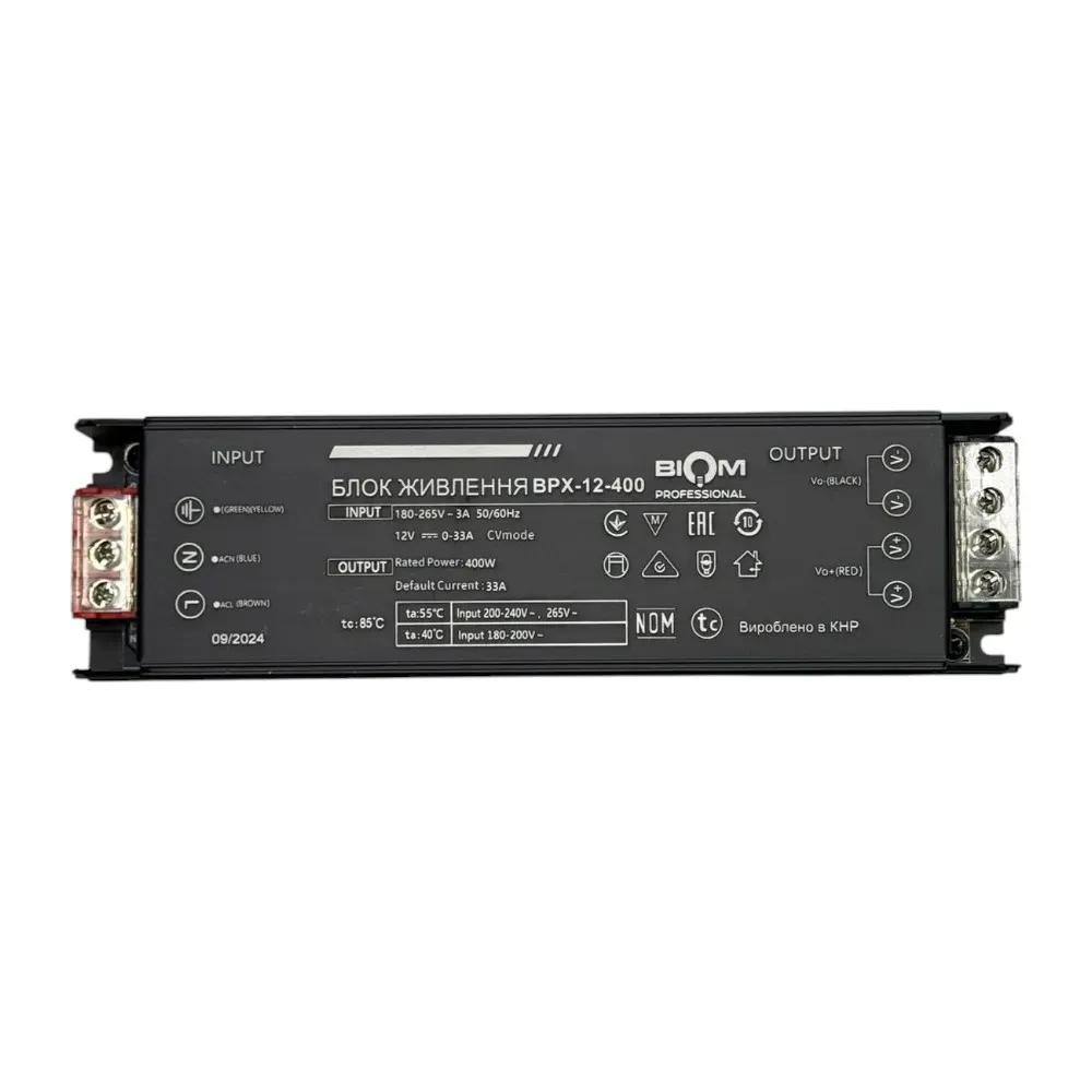 Блок живлення BIOM Professional DC12 400W BPX-12-400 33А - Зображення 2