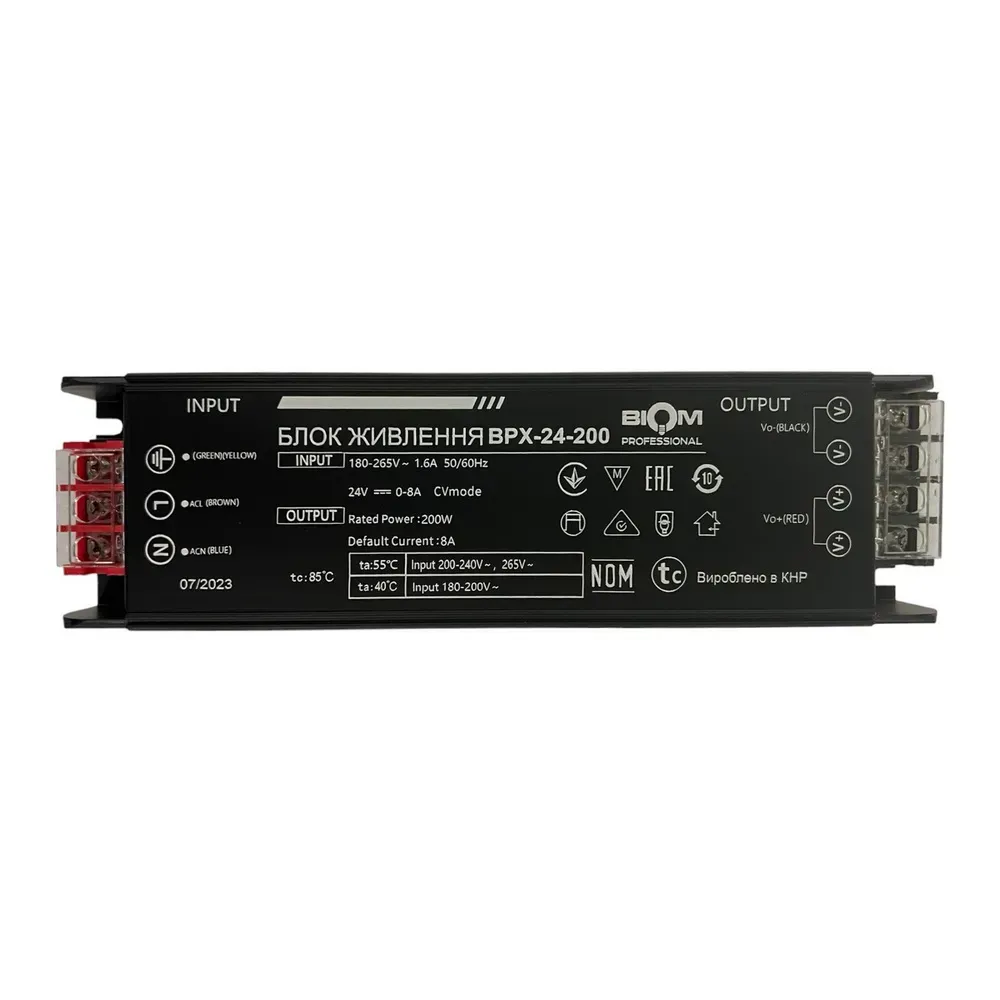 Блок живлення BIOM Professional DC24 200W BPX-24-200 8А - Зображення 2