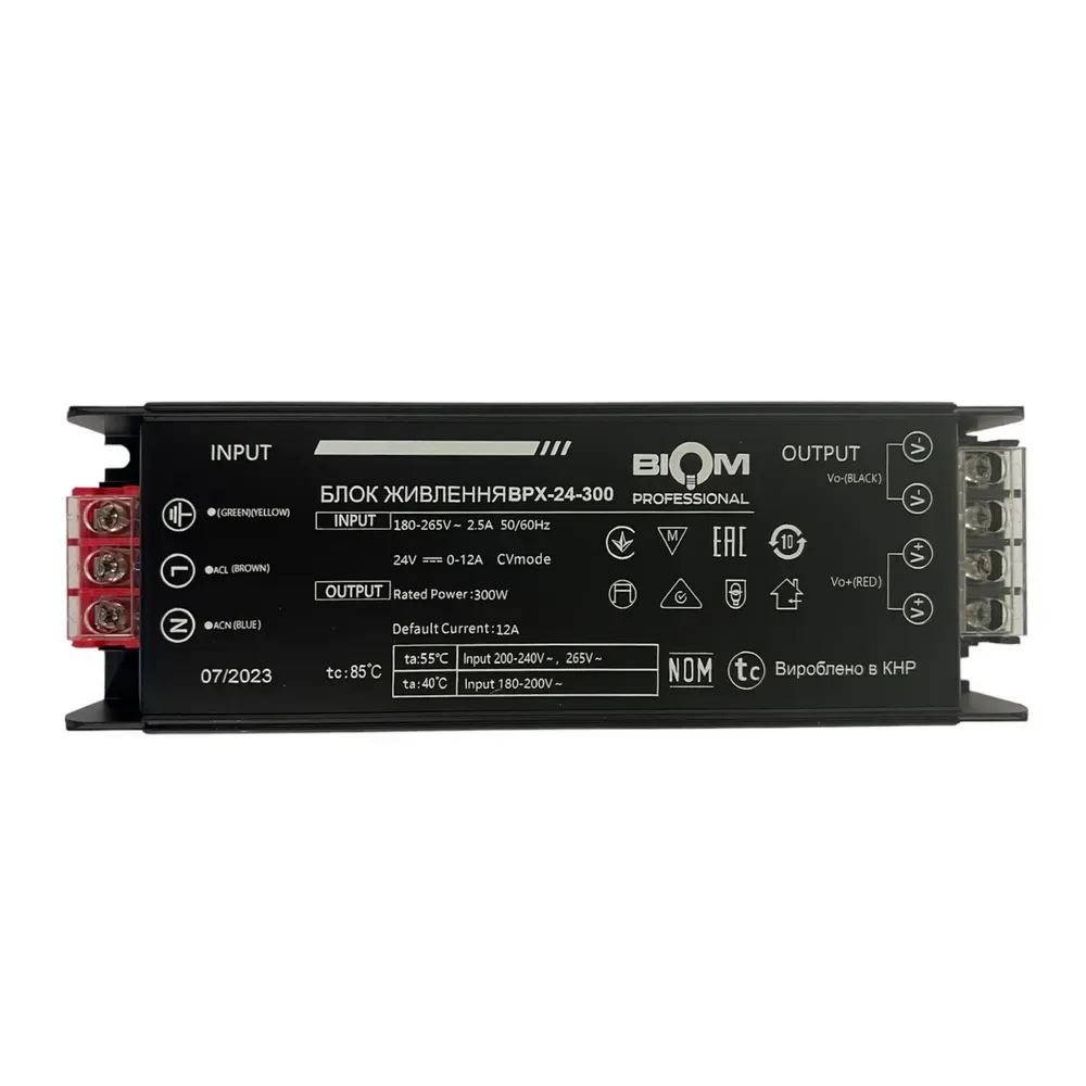 Блок живлення BIOM Professional DC24 300W BPX-24-300 12,5А - Зображення 2