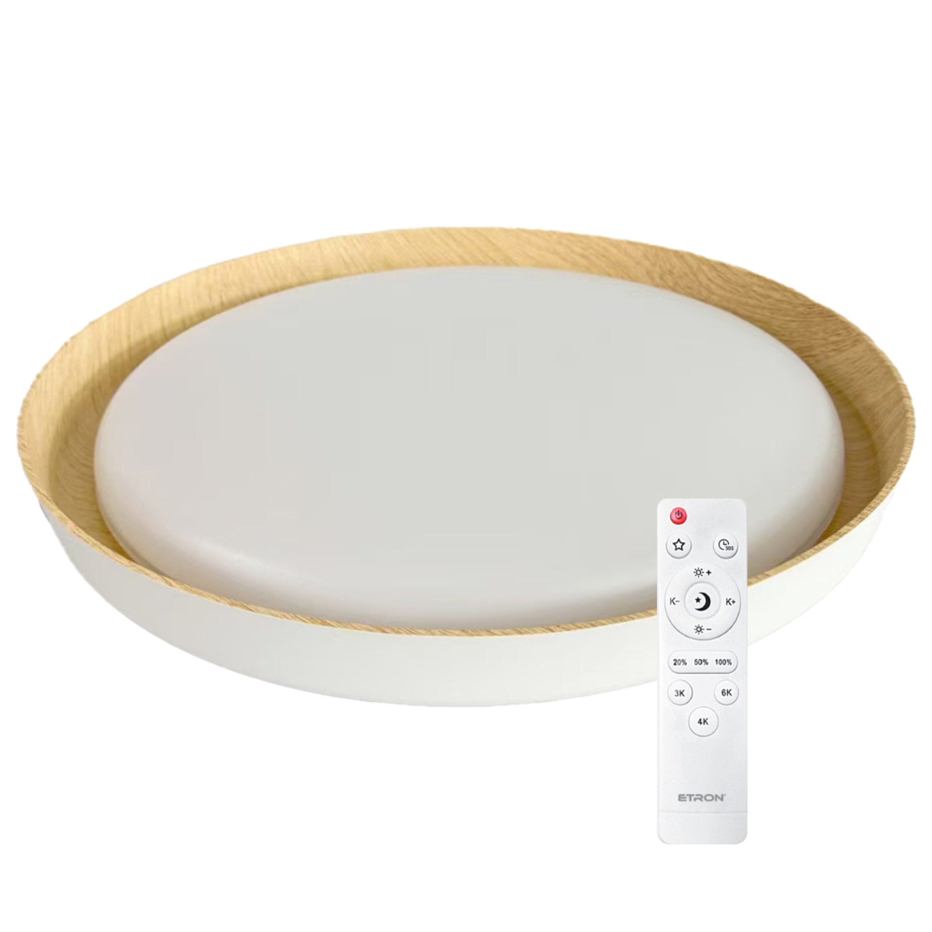 Світлодіодний світильник Smart ARRIVAL 1-ESP-2002 45W Wood&White IP20 ETRON - Зображення 4