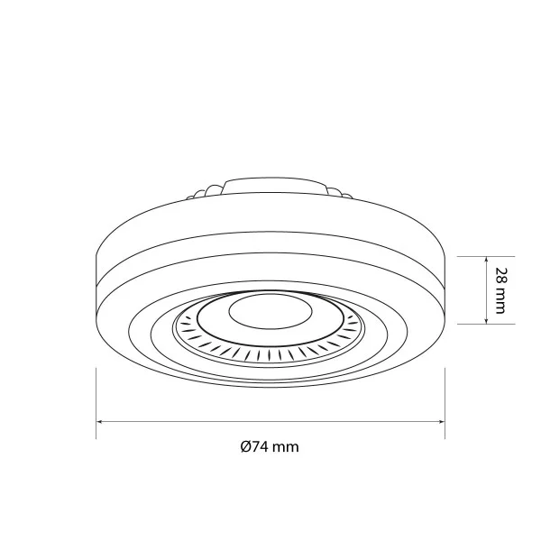 Лампа LED LIGHT SET GX53 lens 60° 12W 4500K чорний - Зображення 3