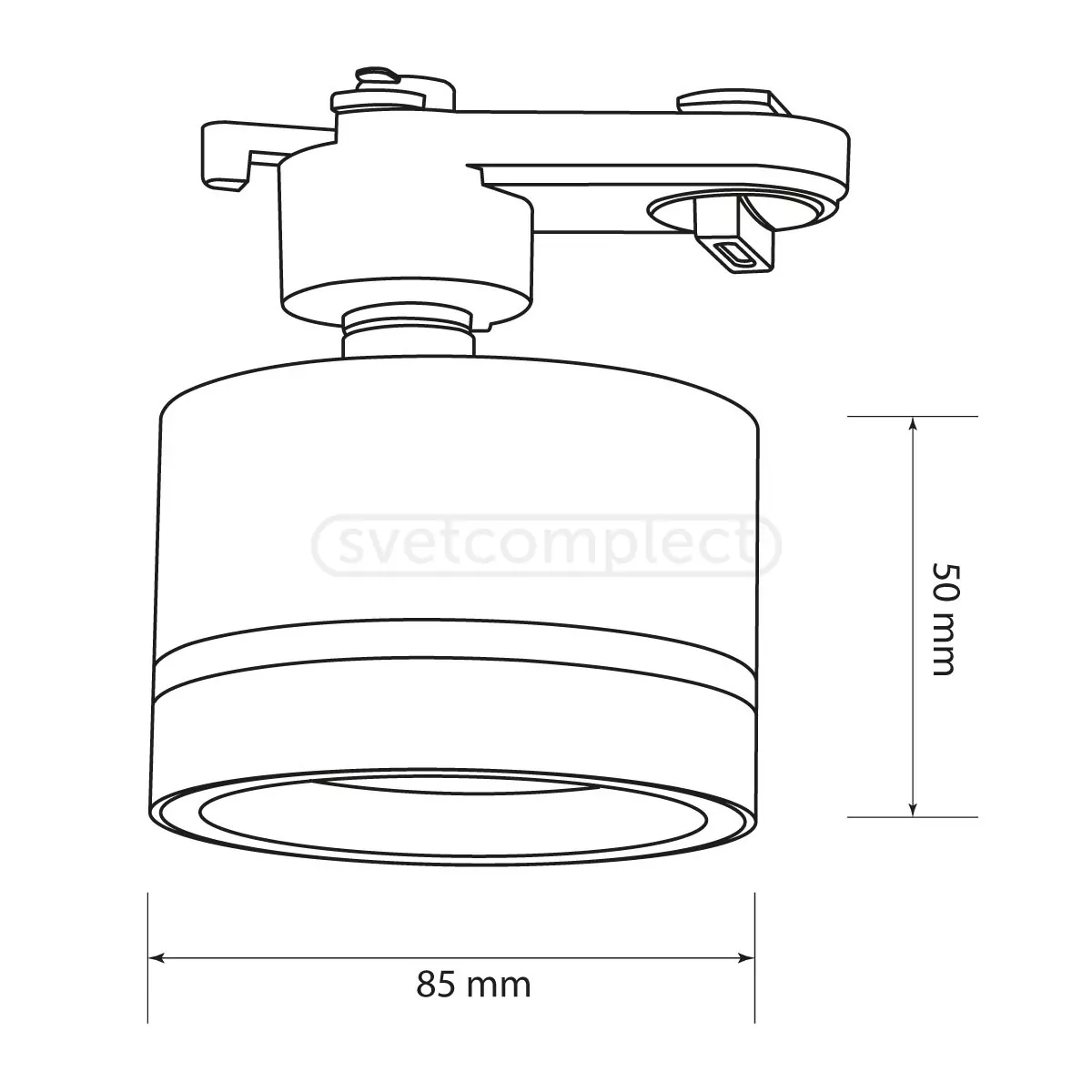 Трековий свiтильник LUG TR-GX 8550 GX53 чорний LIGHT SET - Зображення 7