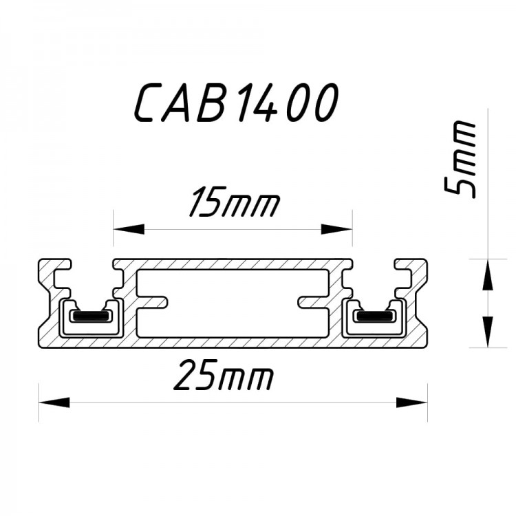 Шинопровід Ardero CAB1400 ULTRA чорний накладний 1м - Зображення 2