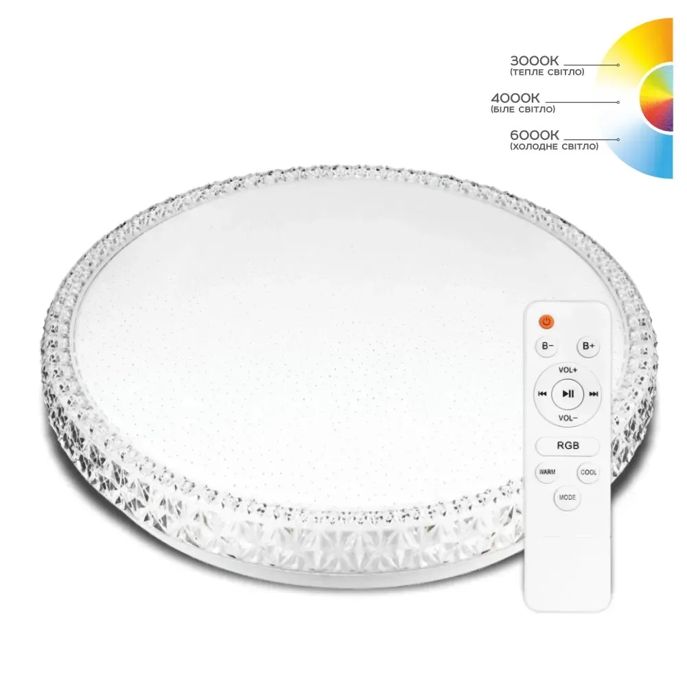 Світильник світлодіодний Biom SMART SML-R45-70-RGB 3000-6000K 70Вт с д/у
