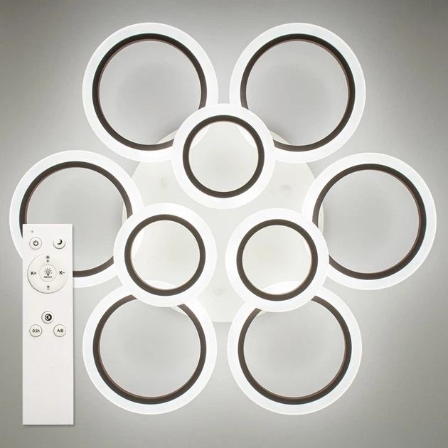 Люстра світлодіодна стельова LUMINARIA MILANO 150W 3+6R WHITE/COFFEE