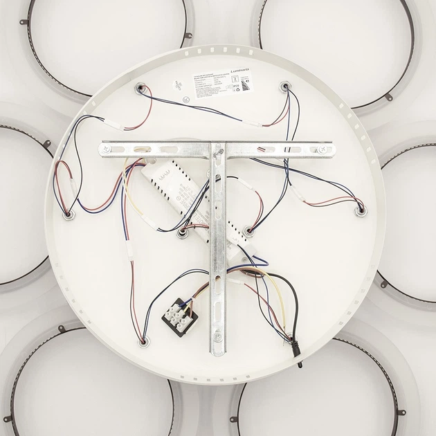 Люстра світлодіодна стельова LUMINARIA MILANO 150W 3+6R WHITE/COFFEE - Зображення 9