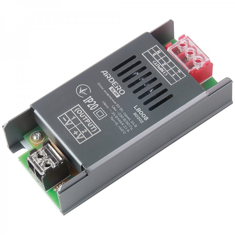 Блок живлення для LED стрічки Ardero LB008 24В 50Вт IP20 (80302) - Зображення 3