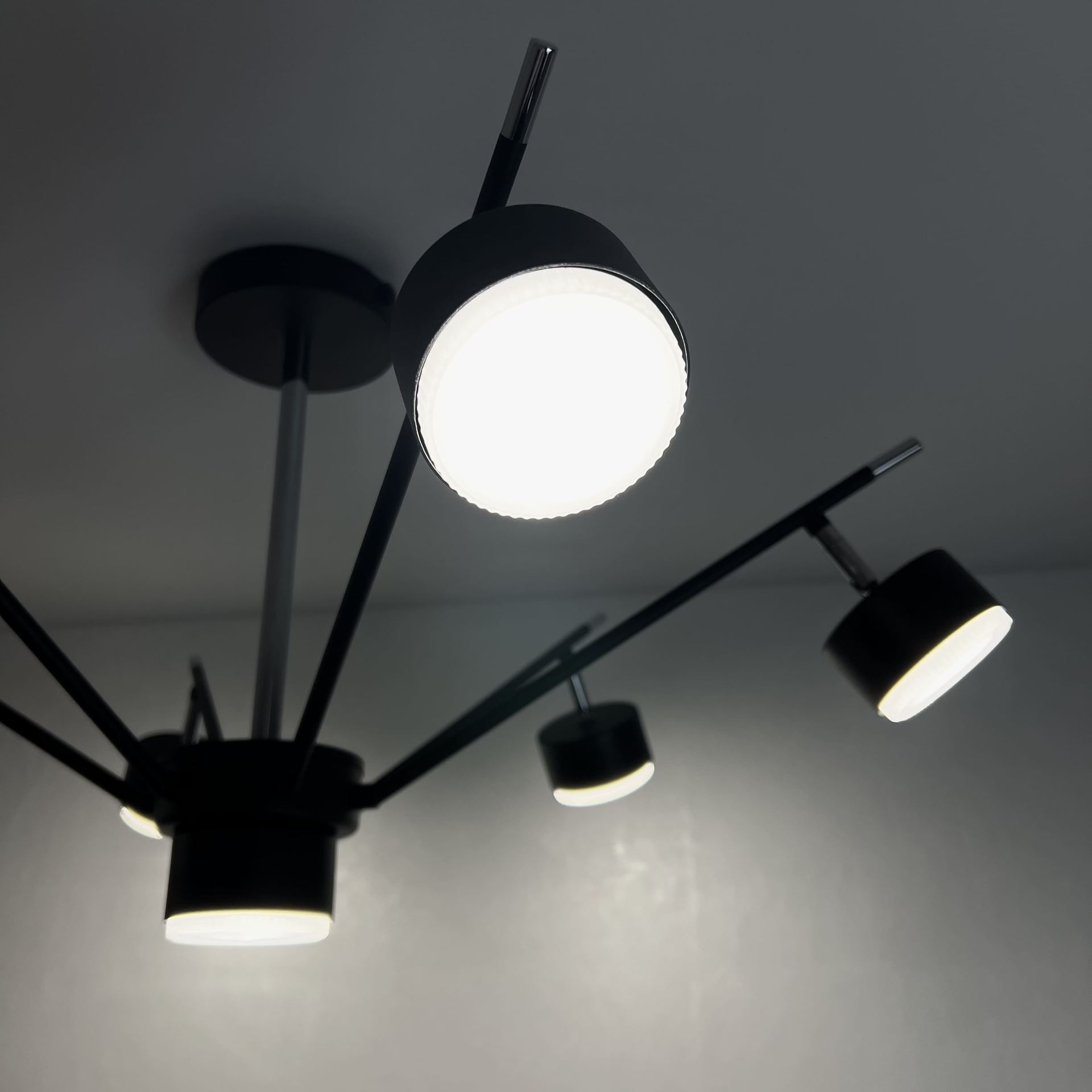 Світильник стельовий LUMINARIA MARY 7xGX53 BLACK/CHROME - Зображення 5
