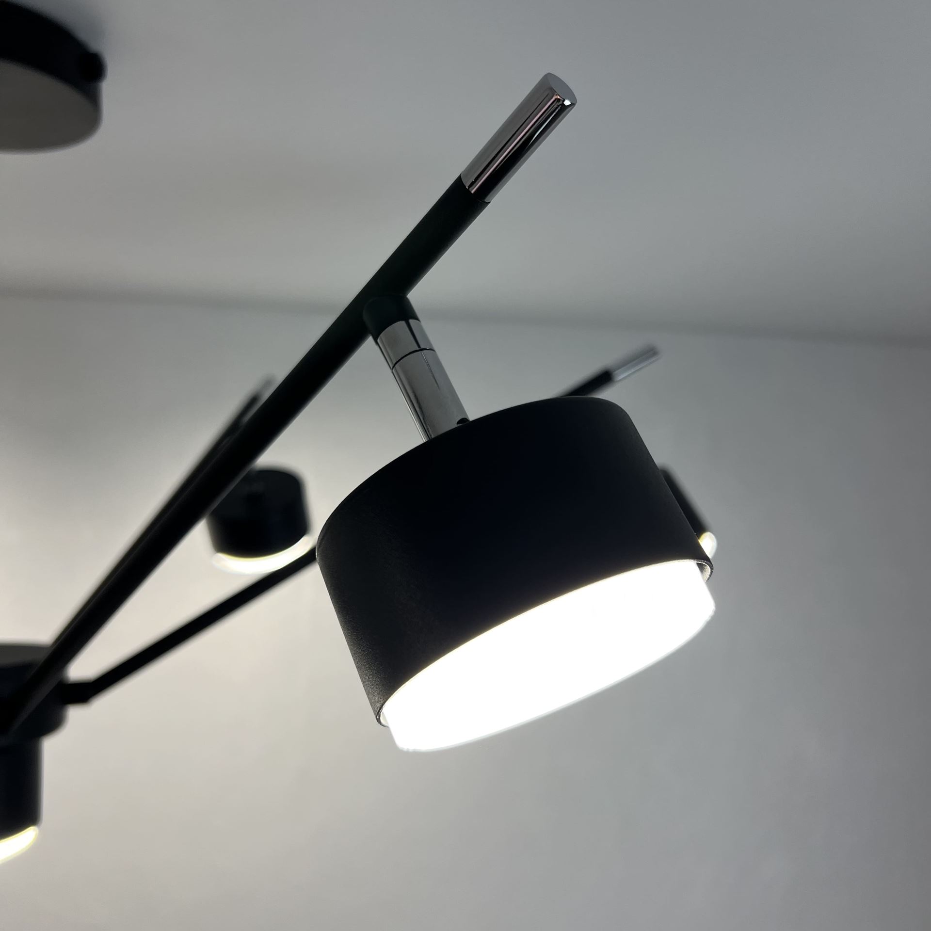 Світильник стельовий LUMINARIA MARY 7xGX53 BLACK/CHROME - Зображення 6