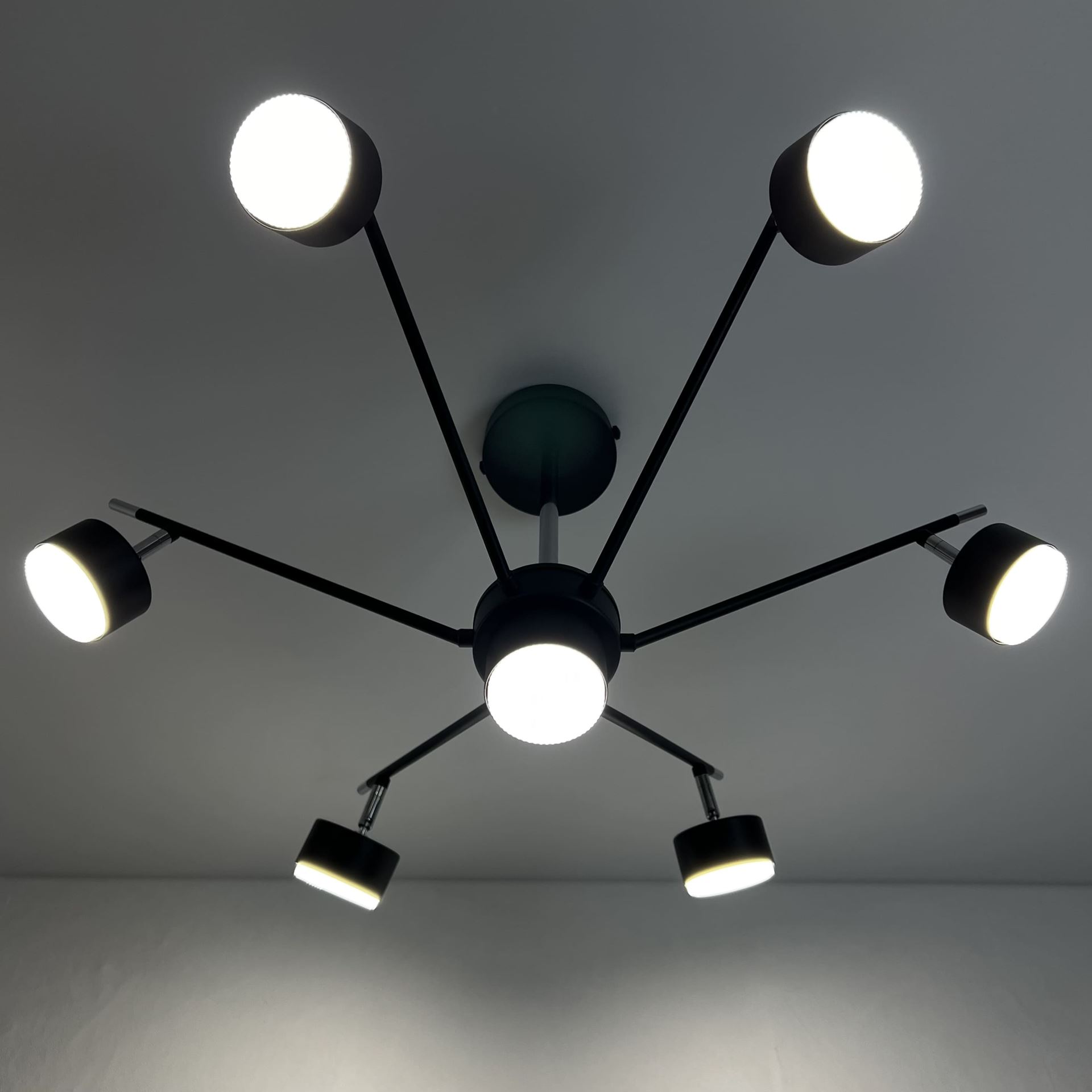 Світильник стельовий LUMINARIA MARY 7xGX53 BLACK/CHROME - Зображення 8
