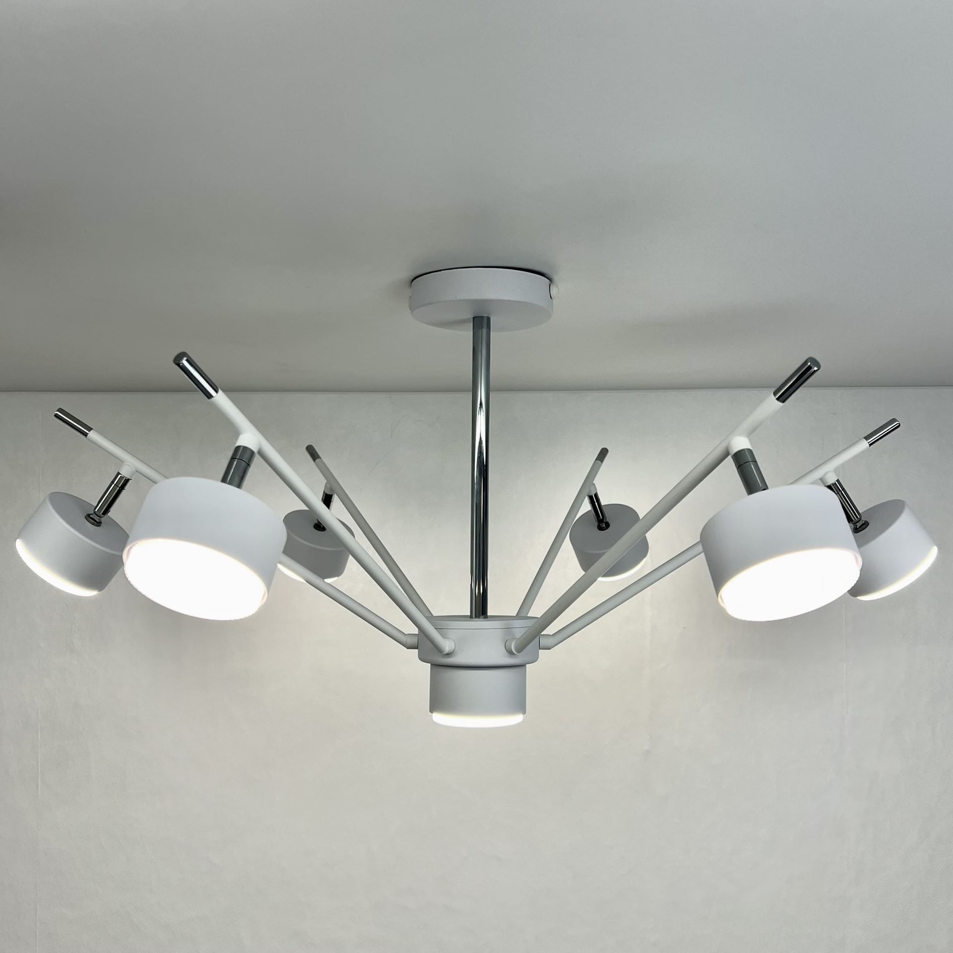 Світильник стельовий LUMINARIA MARY 7xGX53 WHITE/CHROME - Зображення 3