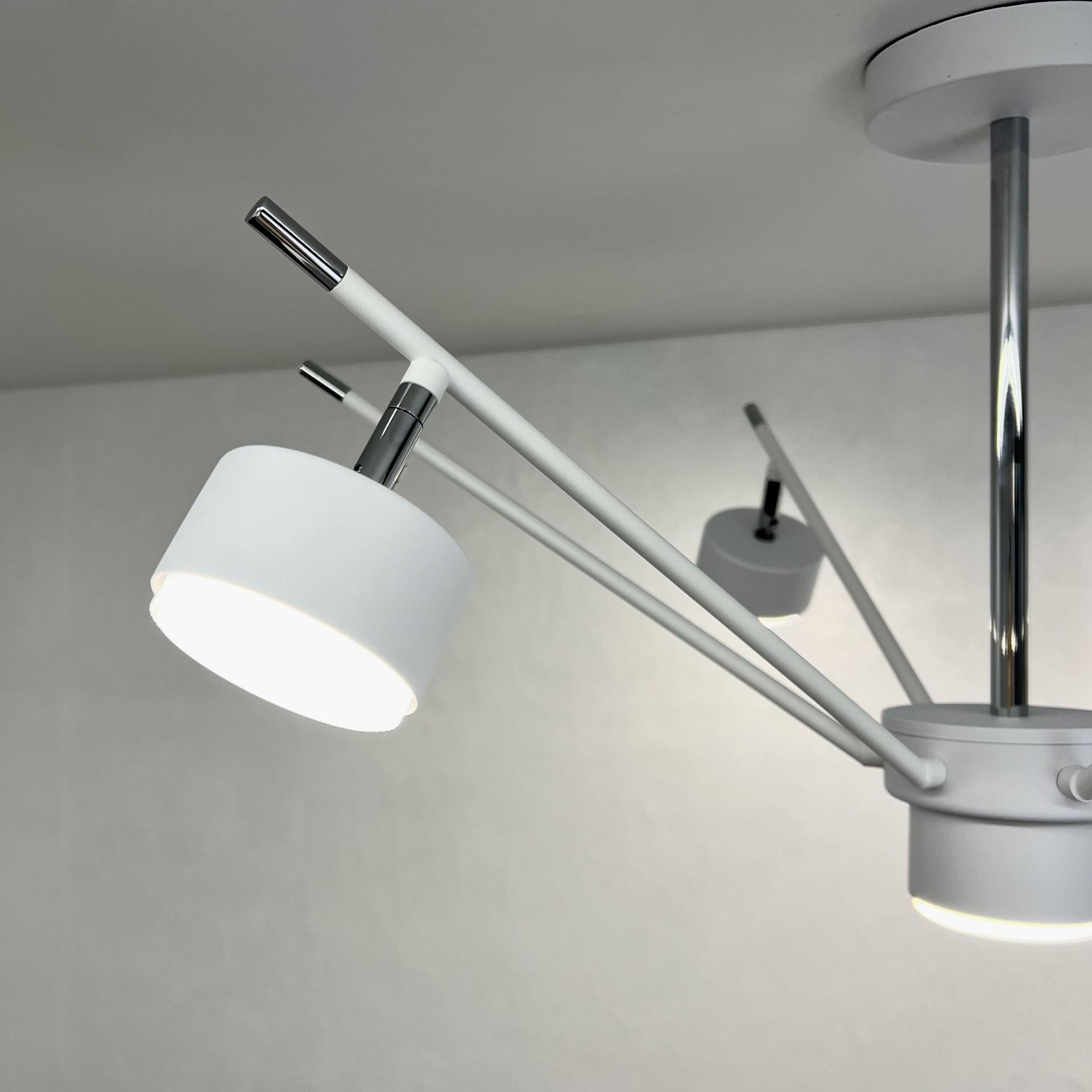 Світильник стельовий LUMINARIA MARY 7xGX53 WHITE/CHROME - Зображення 7