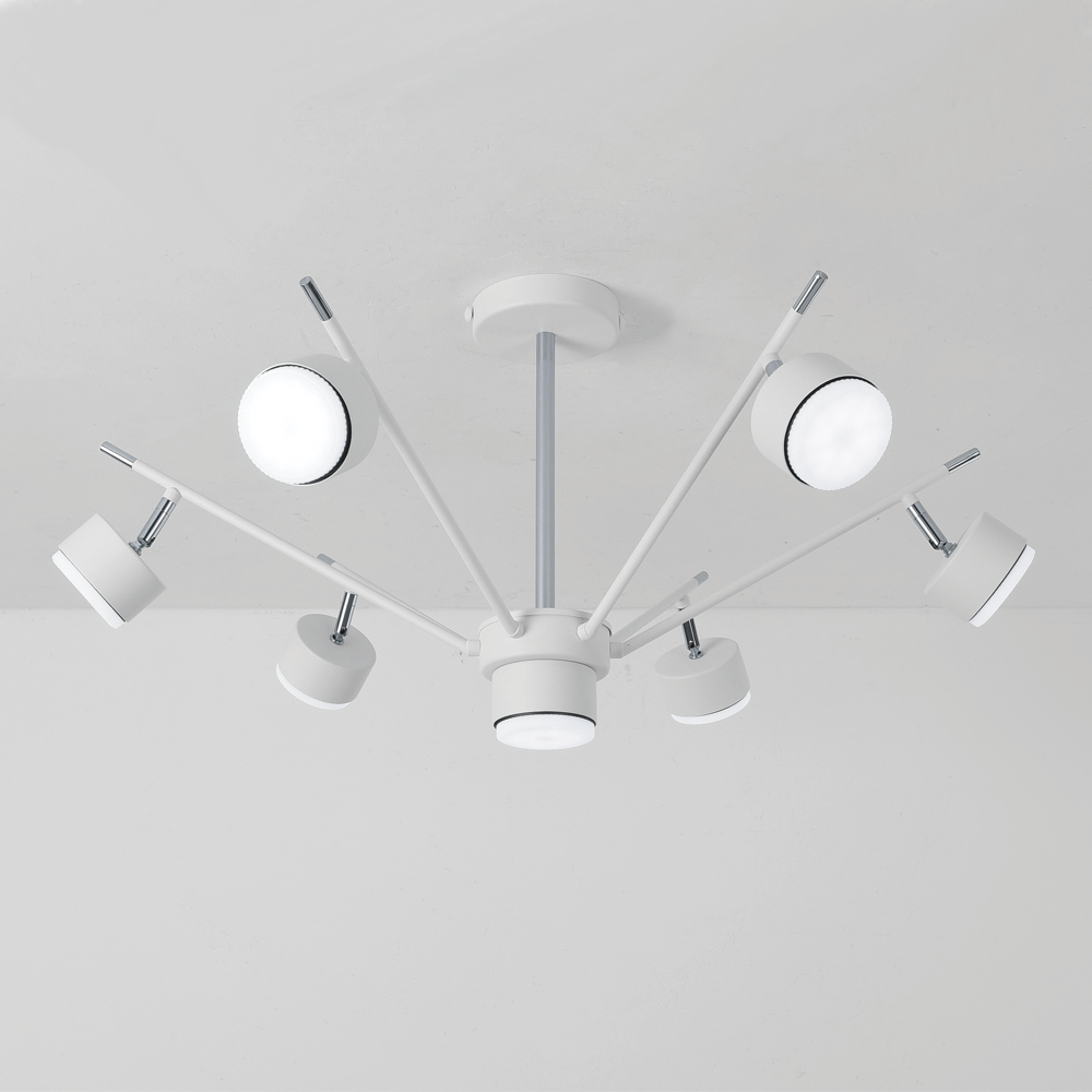 Світильник стельовий LUMINARIA MARY 7xGX53 WHITE/CHROME