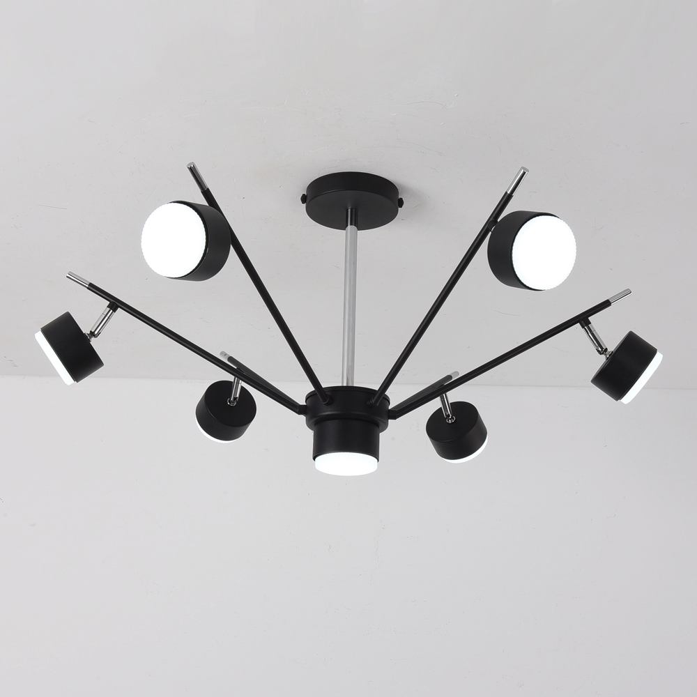 Світильник стельовий LUMINARIA MARY 7xGX53 BLACK/CHROME