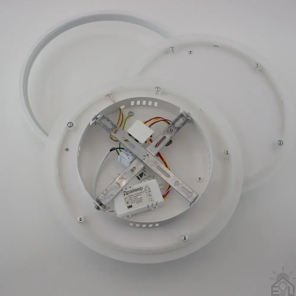 Люстра керована світлодіодна VEGA TRIPLE 3R 70 Вт 490х490х60 мм Біла 10111 - Зображення 7