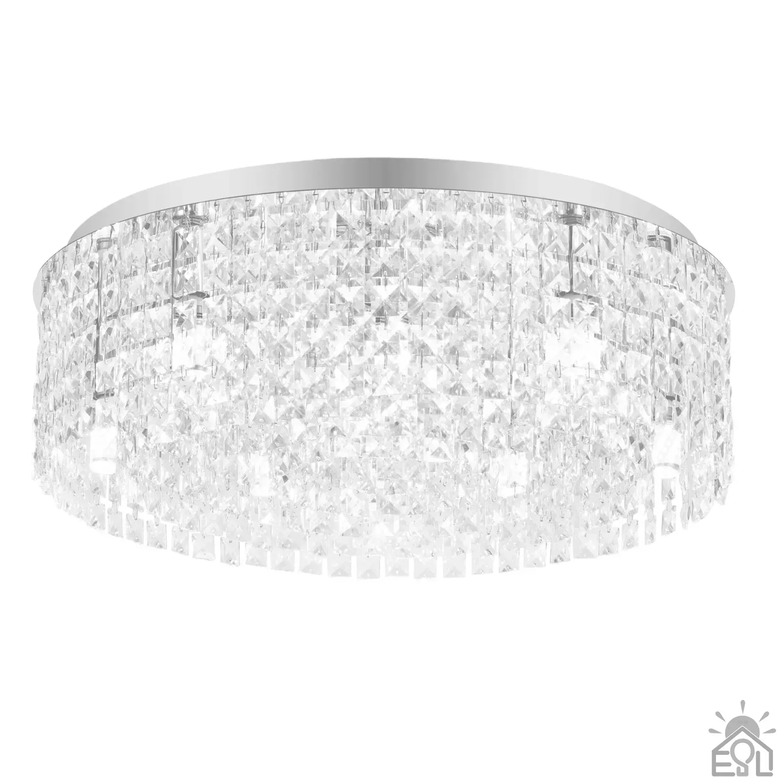 Люстра на 12 ламп ESLLSE KRYSTAL R E14 600x170 мм Хром 10667