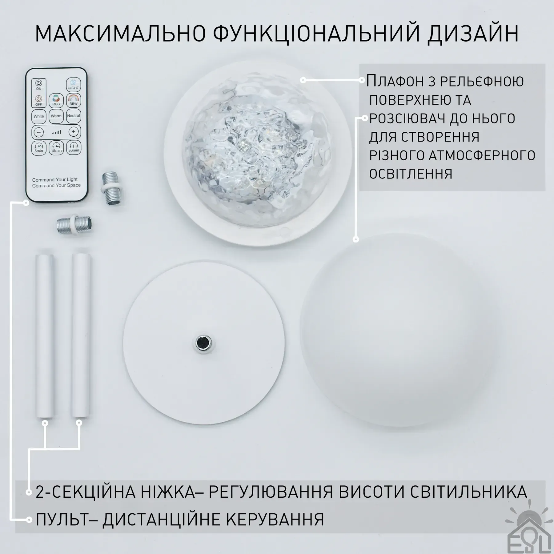Настільна лампа світлодіодна ESLLSE METEOR RGB 120x295 мм сенсорна з акумулятором Білий 10669 - Зображення 7