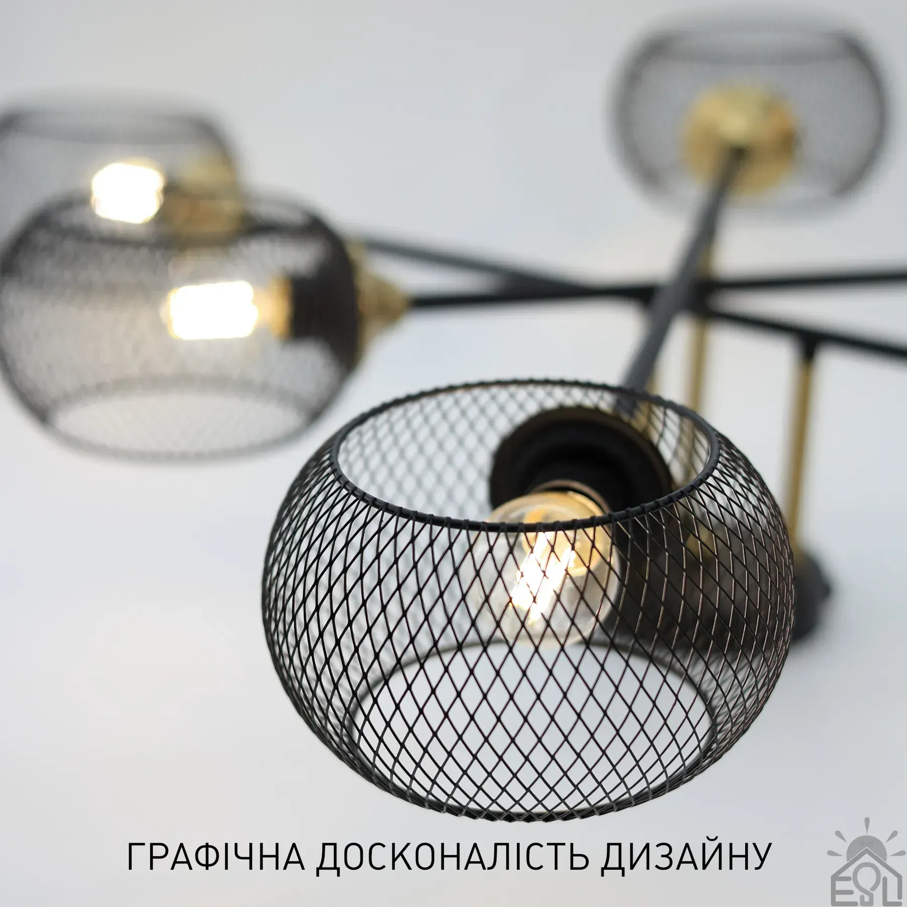 Люстра OXFORD R 980x220 мм Чорна на 6 ламп E27 10706 - Зображення 4