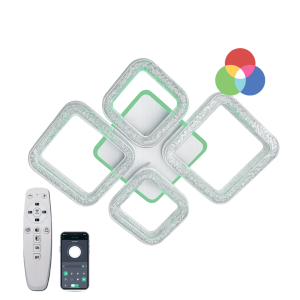 Світильник LED стельовий LUMINARIA ICEBERG OVAL RGB 60W 4S WHITE/ICE (з пультом)
