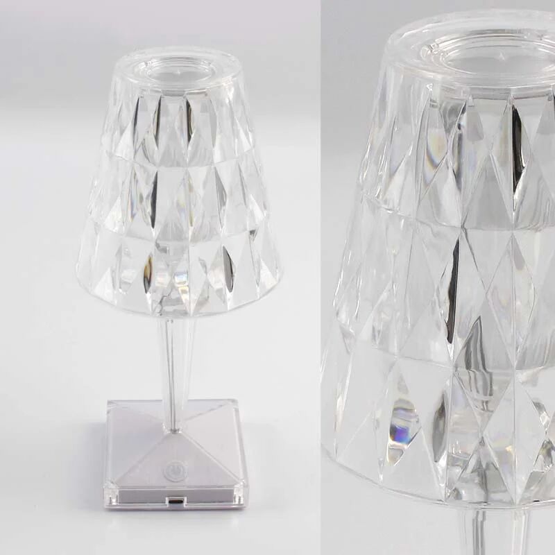 Світильник LED настільний акумуляторний LUMINARIA CRYSTAL 3W R ON/OFF CLEAR/WHITE (нічник) - Зображення 5