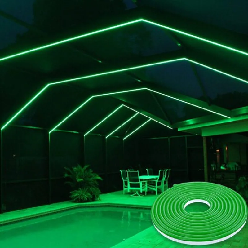 Світлодіодна стрічка NEON 220В JL 2835-120 G IP65 зелений, герметична, 1м - Зображення 5