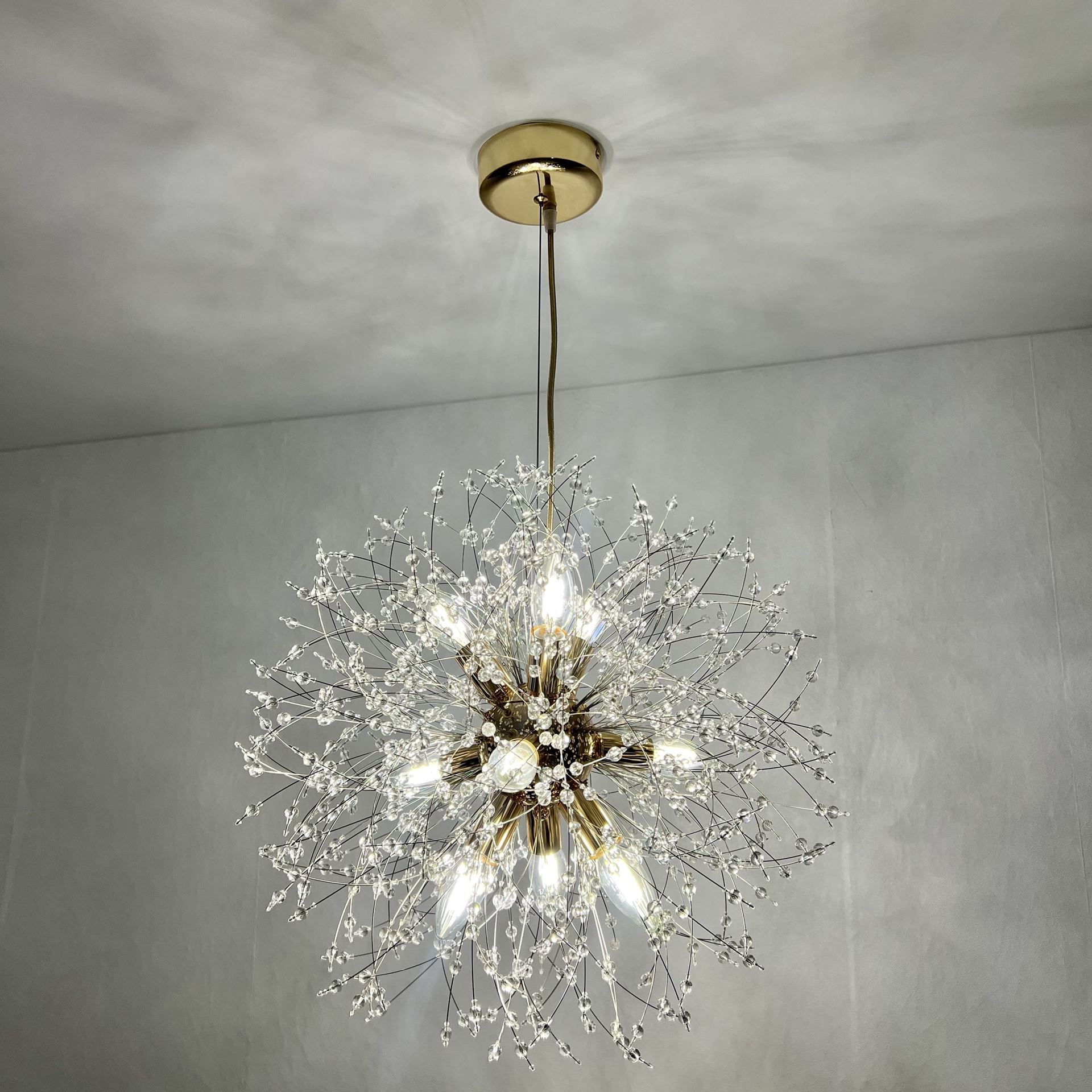 Світильник підвісний LUMINARIA ROXY P 9xE14 R500 GOLD - Зображення 8