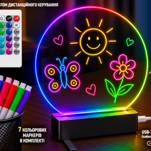 Світильник-нічник LED LUMINARIA NOTE RGB 2W BLACK 5V/1А USB (з пультом ДУ)